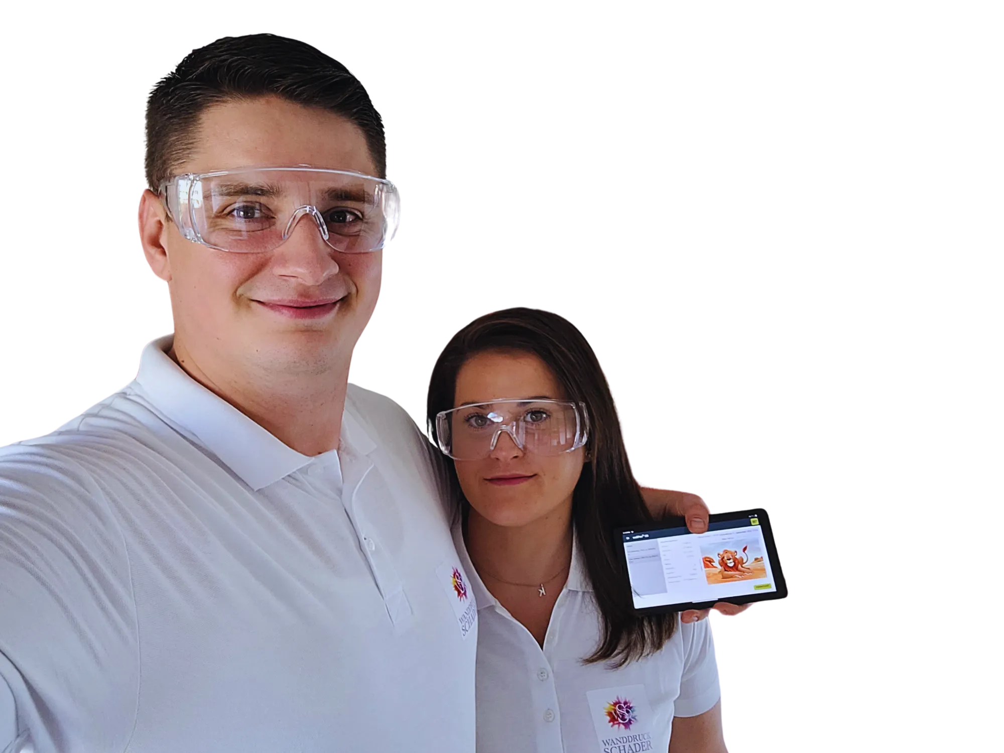 Wanddruck Schader - Kristina und Matus